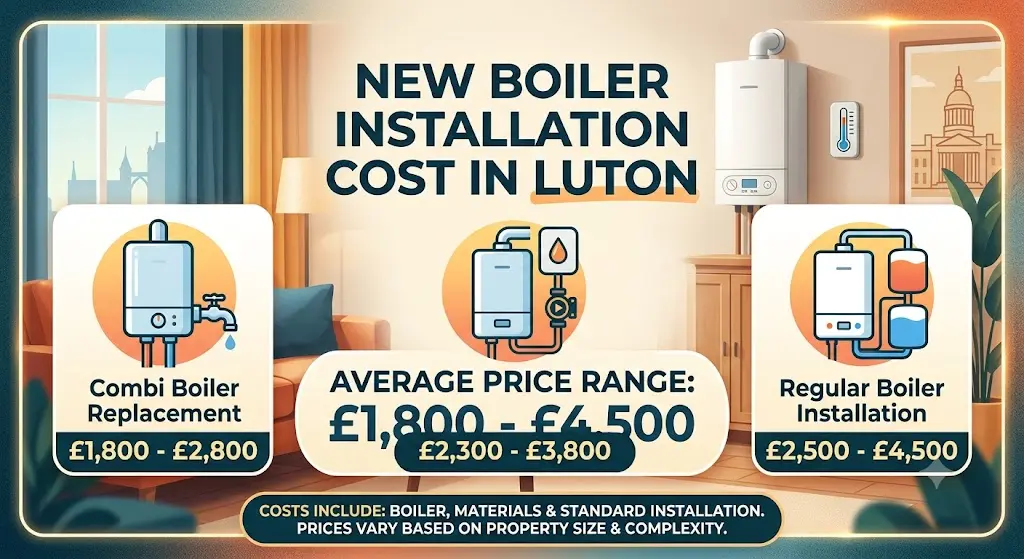 Average Cost of a New Boiler Installation in Luton