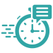 Clock icon for a plumbing repairs and heating company with 25 years of experience